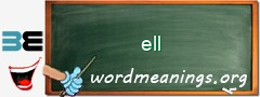 WordMeaning blackboard for ell